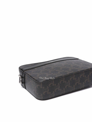 Celine Black Canvas/Calfskin Triomphe Messenger Small Bag