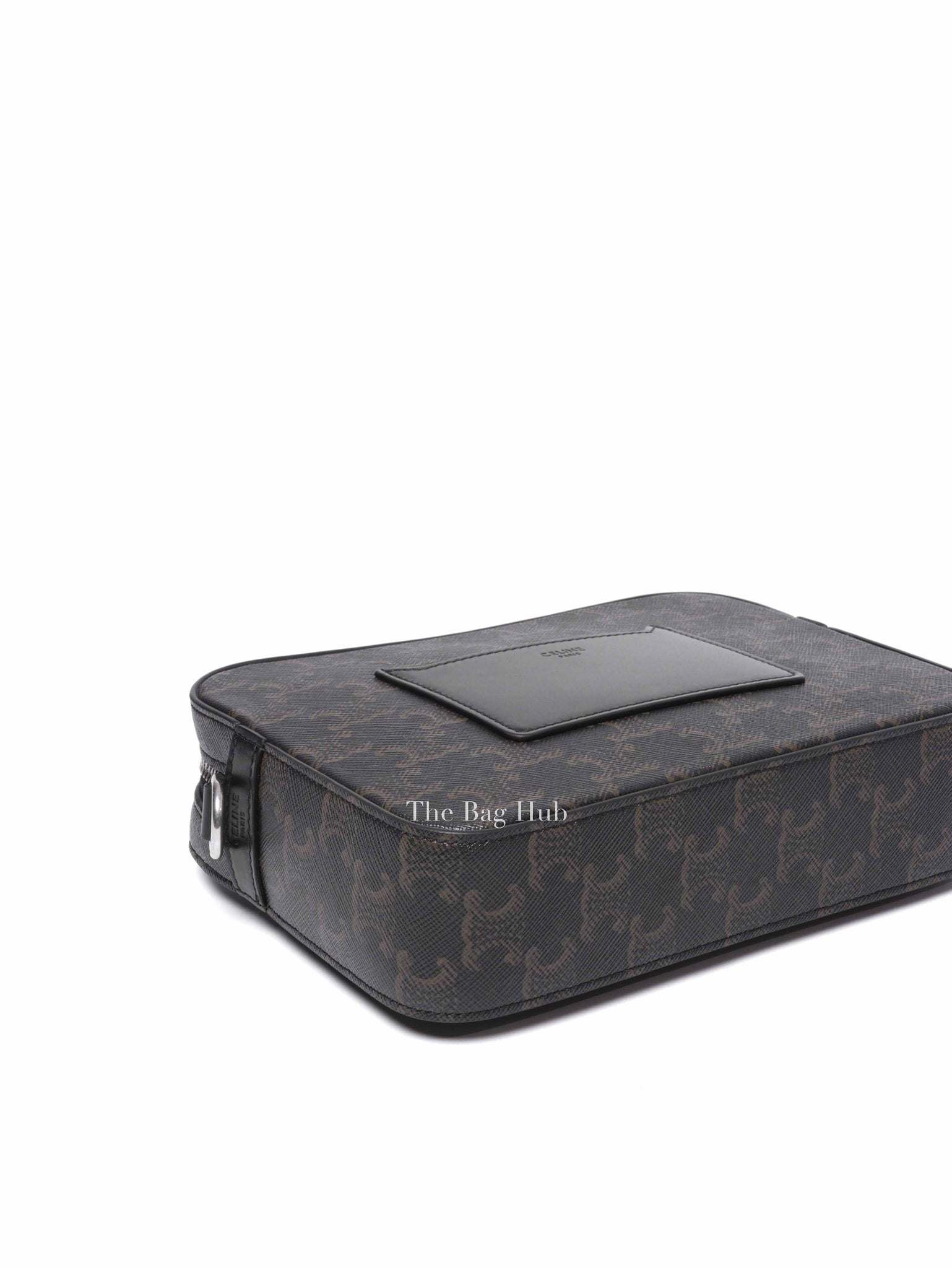 Celine Black Canvas/Calfskin Triomphe Messenger Small Bag