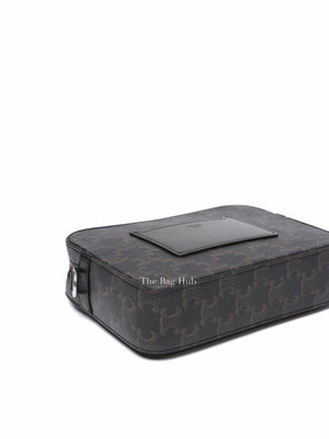Celine Black Canvas/Calfskin Triomphe Messenger Small Bag