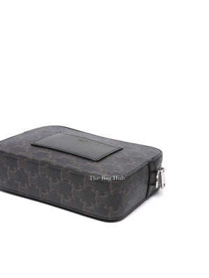 Celine Black Canvas/Calfskin Triomphe Messenger Small Bag
