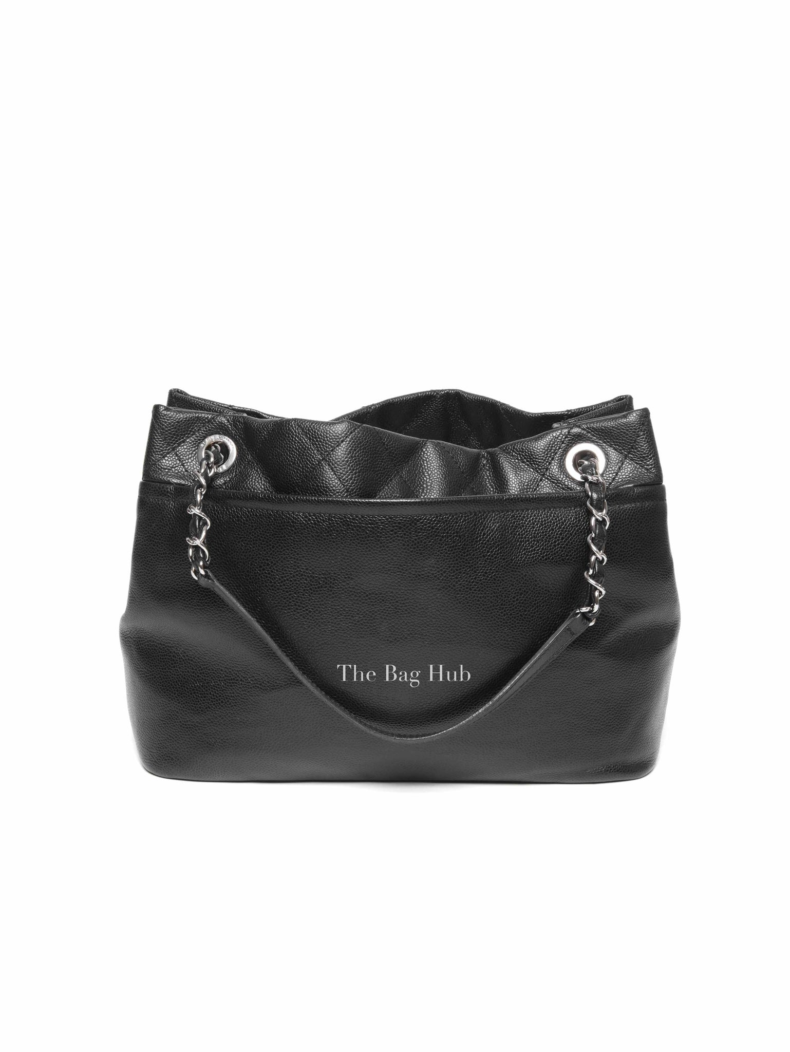 Chanel Black Caviar Leather CC Timeless Tote Bag SHW