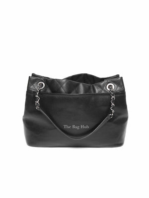 Chanel Black Caviar Leather CC Timeless Tote Bag SHW