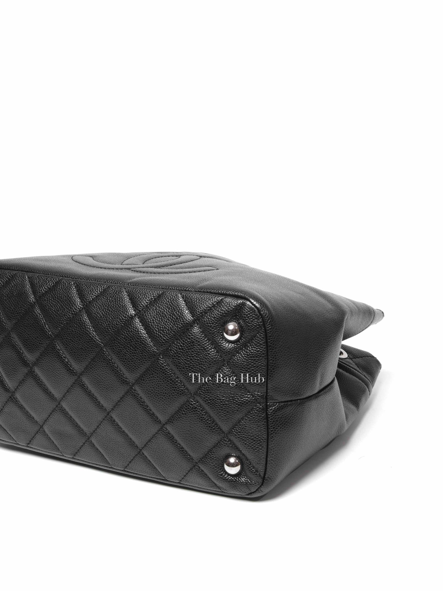 Chanel Black Caviar Leather CC Timeless Tote Bag SHW
