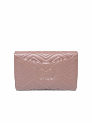 Gucci Porcelain Rose Calfskin Matelasse GG Marmont Clutch Bag