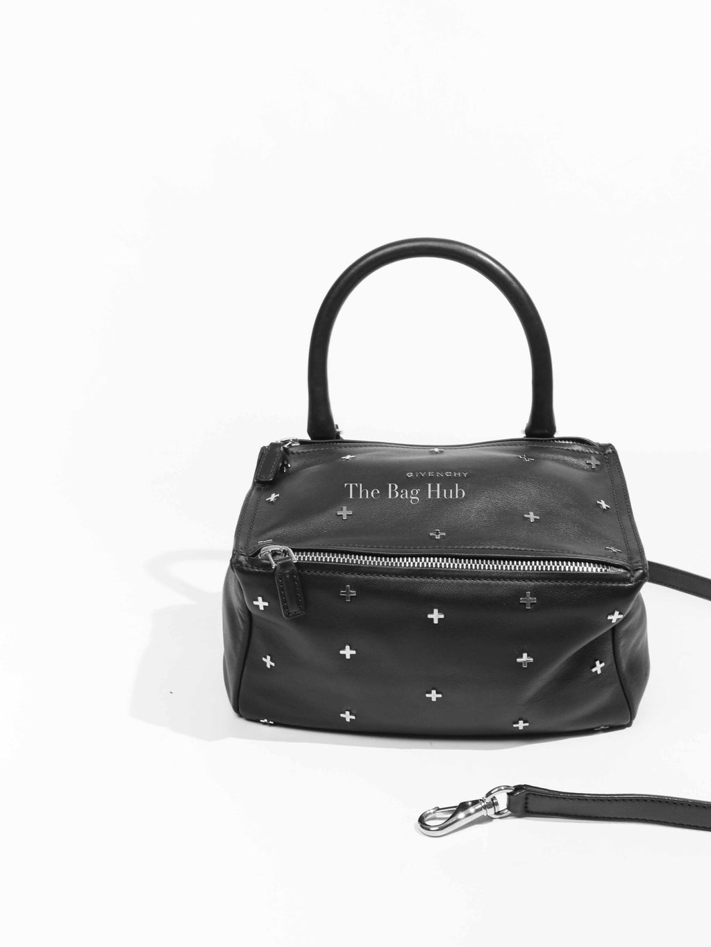Givenchy Black Calfskin Cross Embellished Pandora Small Bag