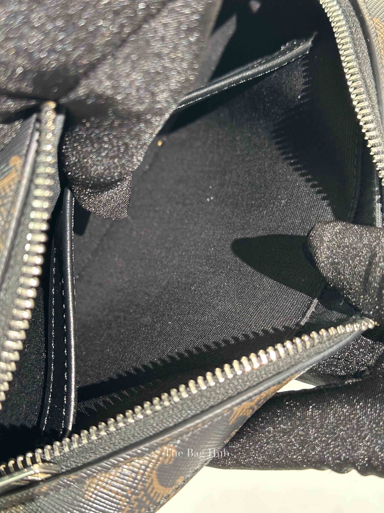 Celine Black Canvas/Calfskin Triomphe Messenger Small Bag