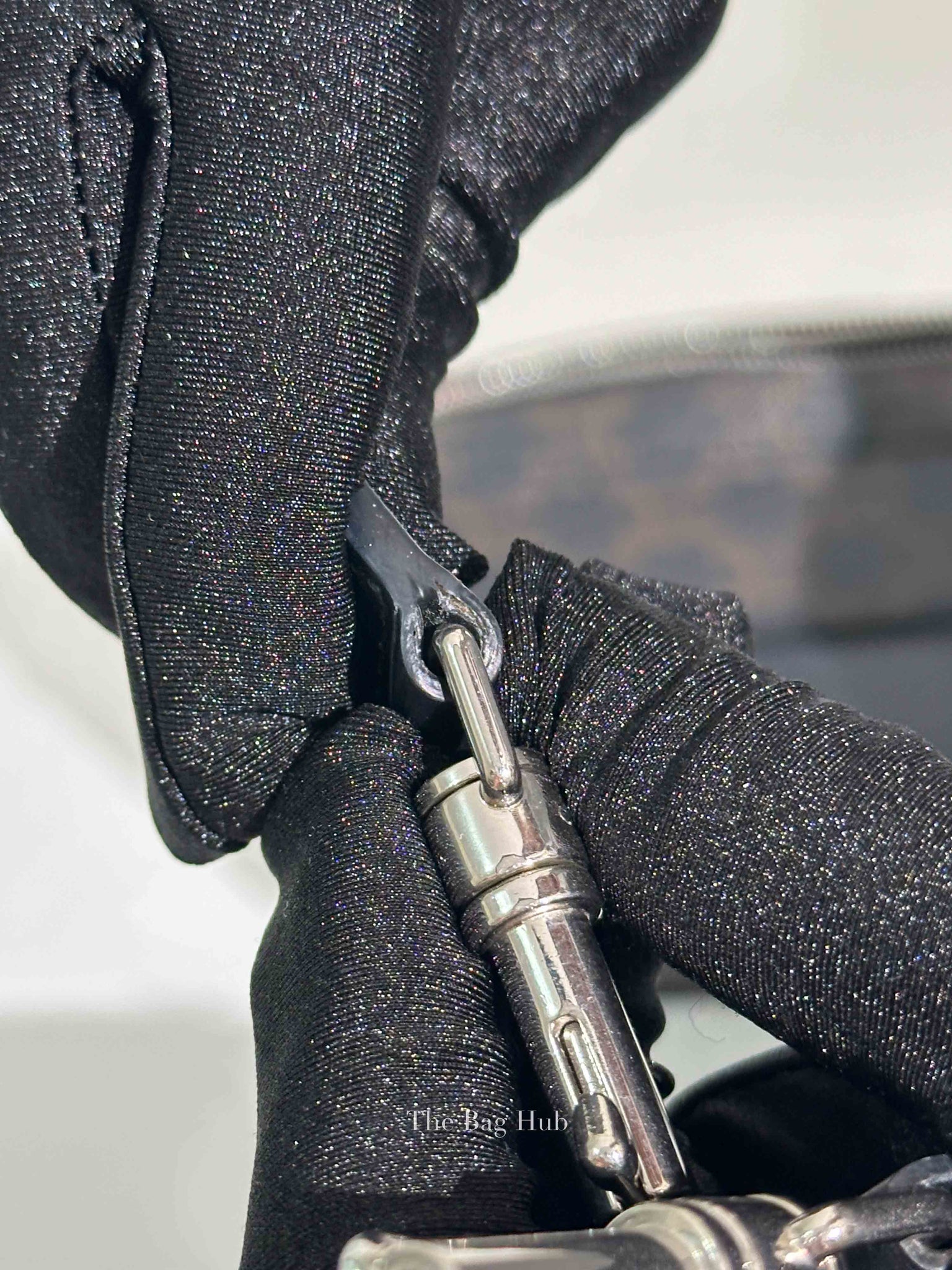 Celine Black Canvas/Calfskin Triomphe Messenger Small Bag