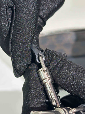 Celine Black Canvas/Calfskin Triomphe Messenger Small Bag