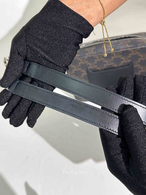Celine Black Canvas/Calfskin Triomphe Messenger Small Bag