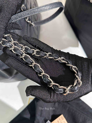 Chanel Black Caviar Leather CC Timeless Tote Bag SHW