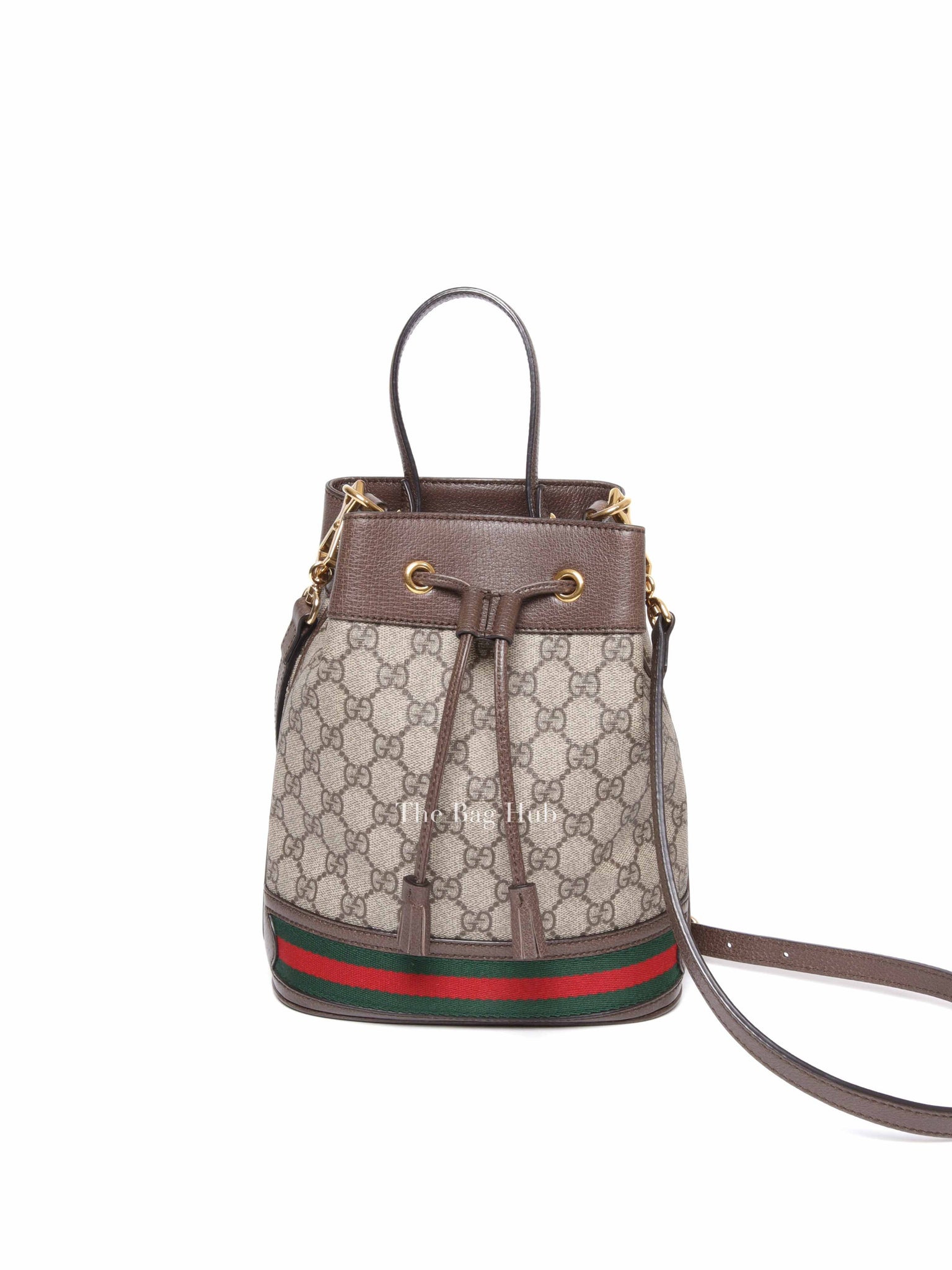Gucci Beige/Ebony GG Supreme Canvas Ophidia Small Bucket Bag