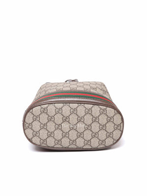 Gucci Beige/Ebony GG Supreme Canvas Ophidia Small Bucket Bag