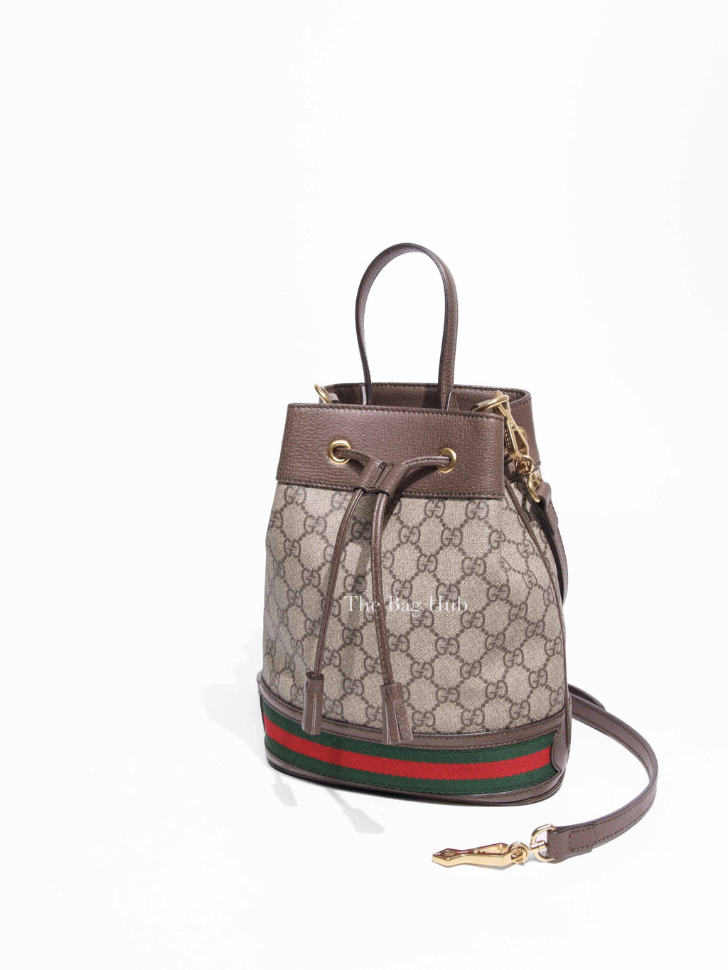 Gucci Beige/Ebony GG Supreme Canvas Ophidia Small Bucket Bag
