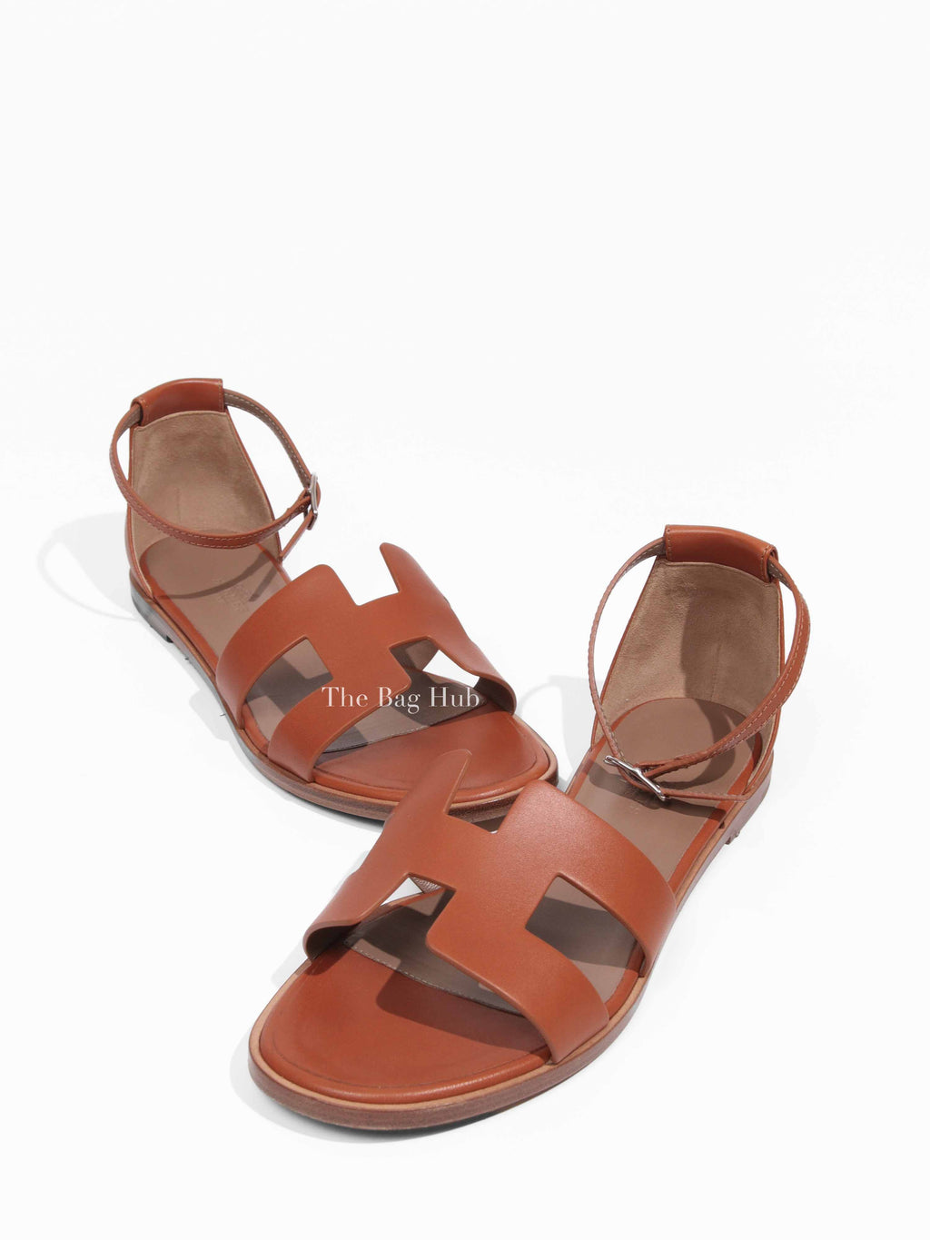Hermes Naturel Leather Santorini Sandals Size 37