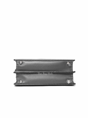 Fendi Gray Leather Peekaboo ISeeU Small Top Handle Bag