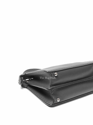 Fendi Gray Leather Peekaboo ISeeU Small Top Handle Bag