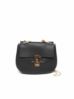 Chloe Black Pebbled Leather Drew Mini Bag