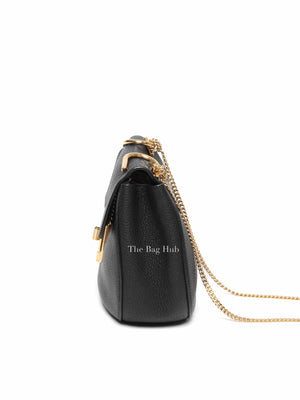 Chloe Black Pebbled Leather Drew Mini Bag