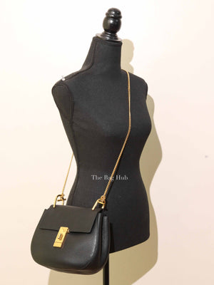 Chloe Black Pebbled Leather Drew Mini Bag