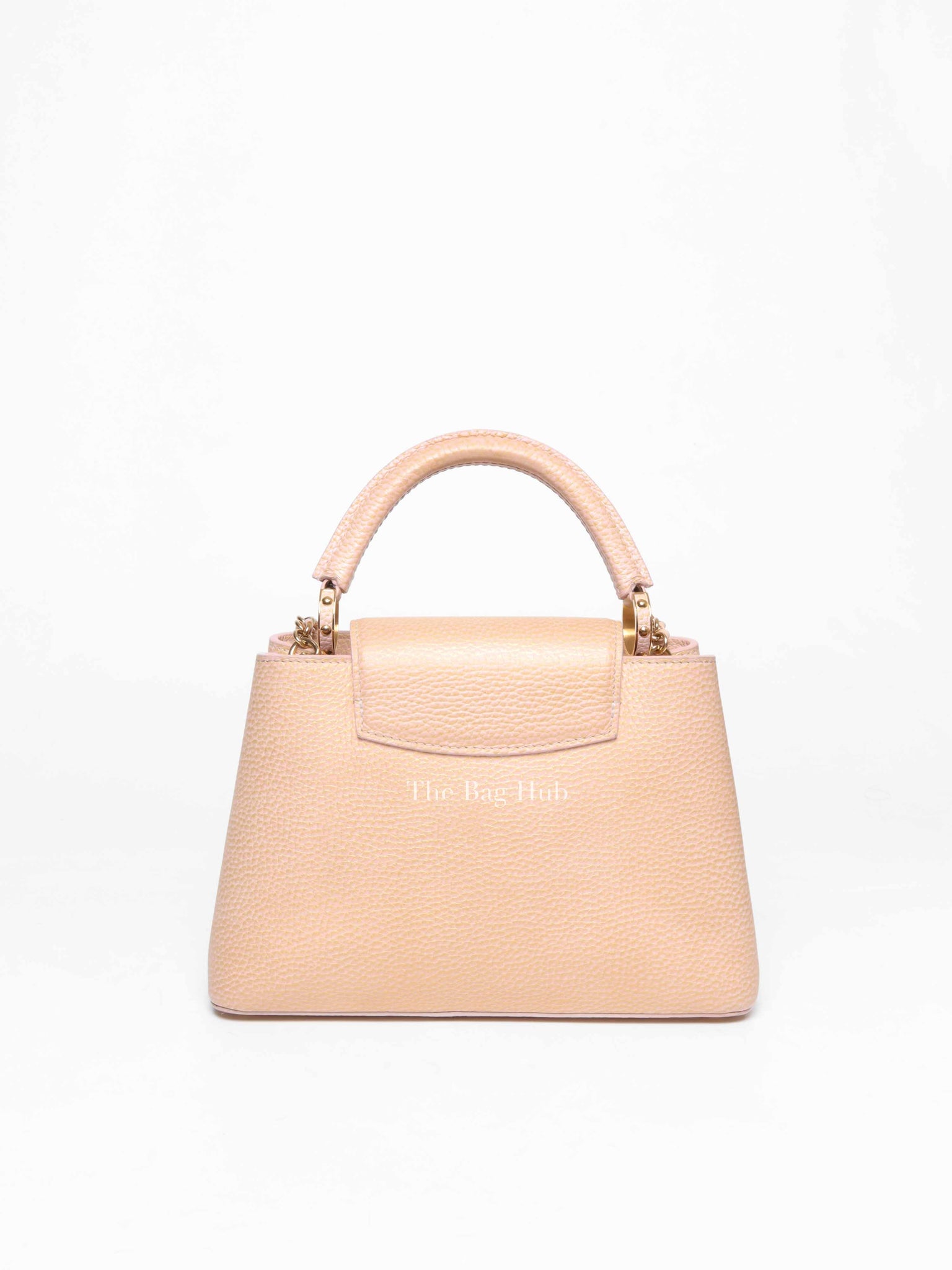 Louis Vuitton Metallic Pink Yellow Leather Seashell Capucines BB Bag