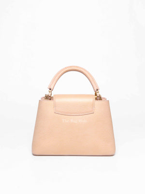 Louis Vuitton Metallic Pink Yellow Leather Seashell Capucines BB Bag