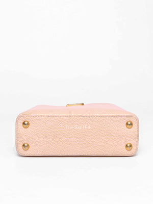 Louis Vuitton Metallic Pink Yellow Leather Seashell Capucines BB Bag