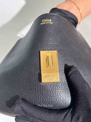 Chloe Black Pebbled Leather Drew Mini Bag