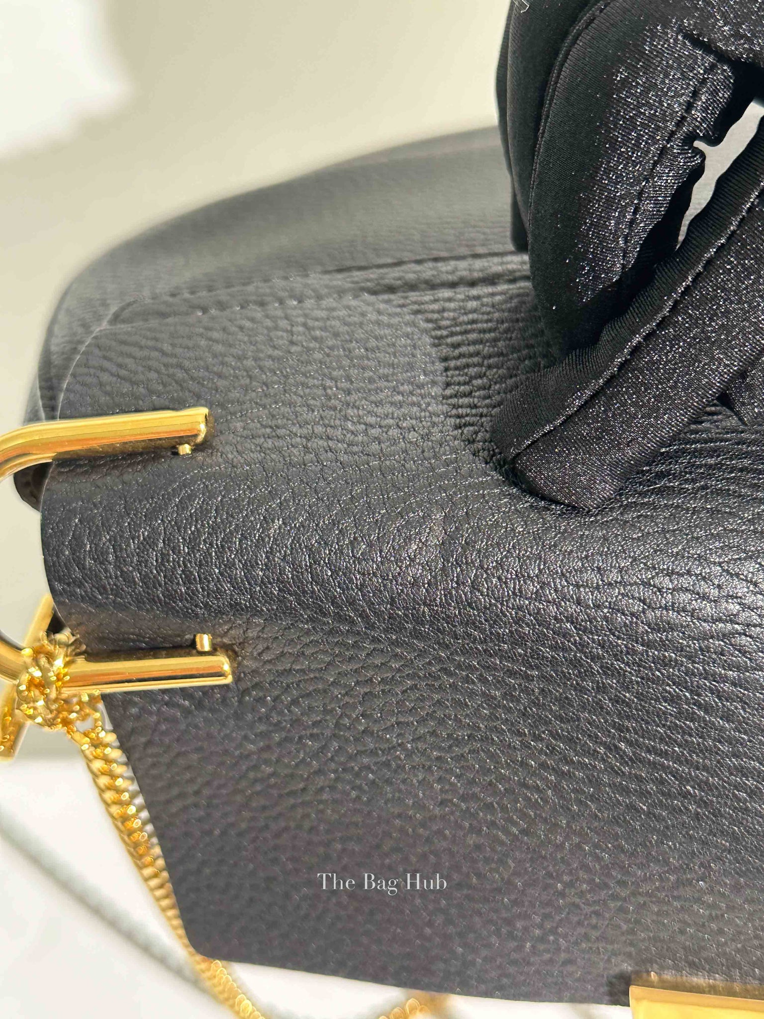 Chloe Black Pebbled Leather Drew Mini Bag