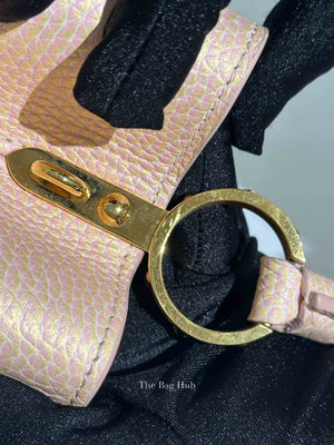 Louis Vuitton Metallic Pink Yellow Leather Seashell Capucines BB Bag