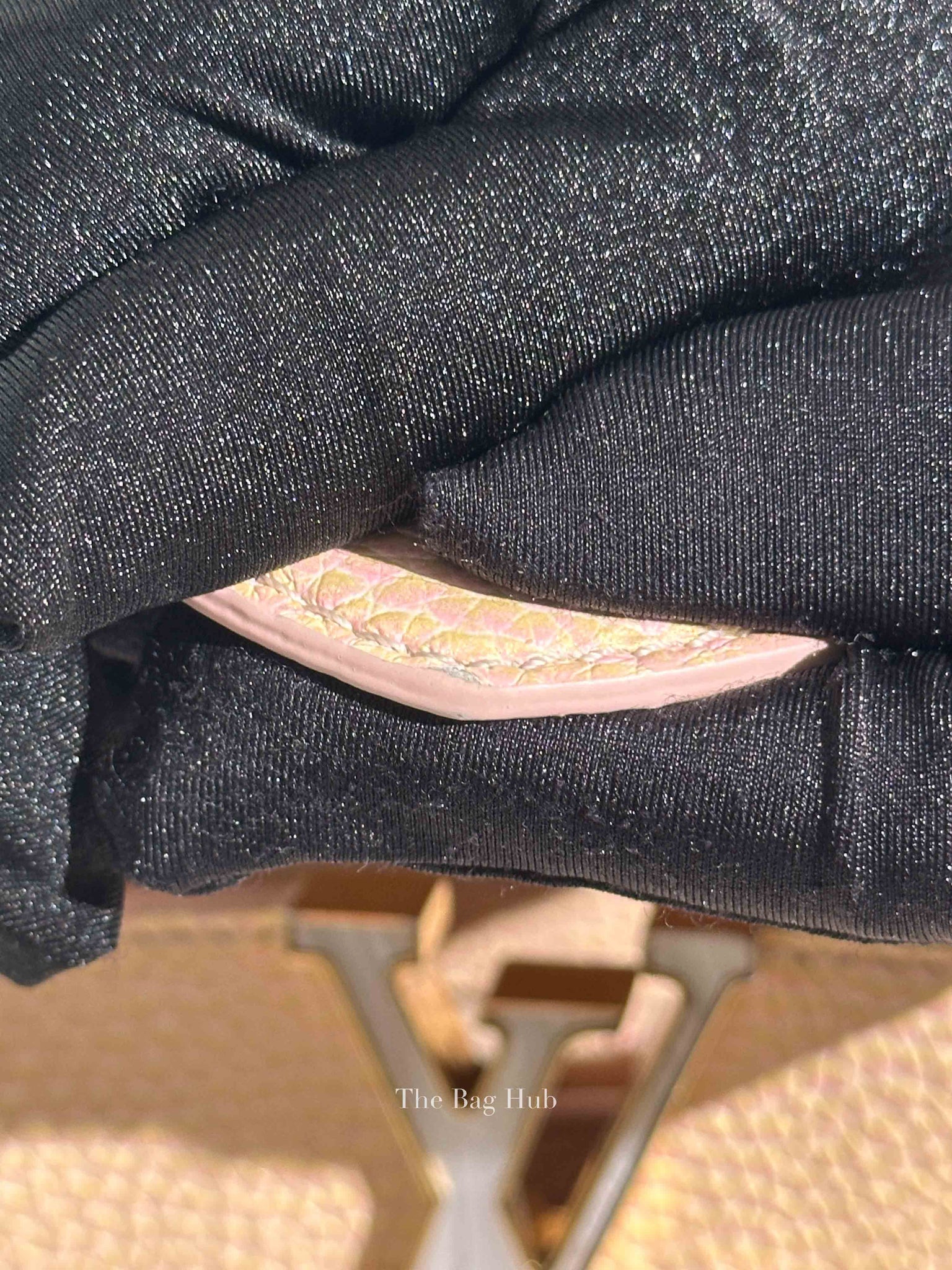 Louis Vuitton Metallic Pink Yellow Leather Seashell Capucines BB Bag