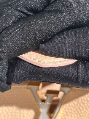Louis Vuitton Metallic Pink Yellow Leather Seashell Capucines BB Bag