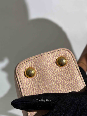 Louis Vuitton Metallic Pink Yellow Leather Seashell Capucines BB Bag