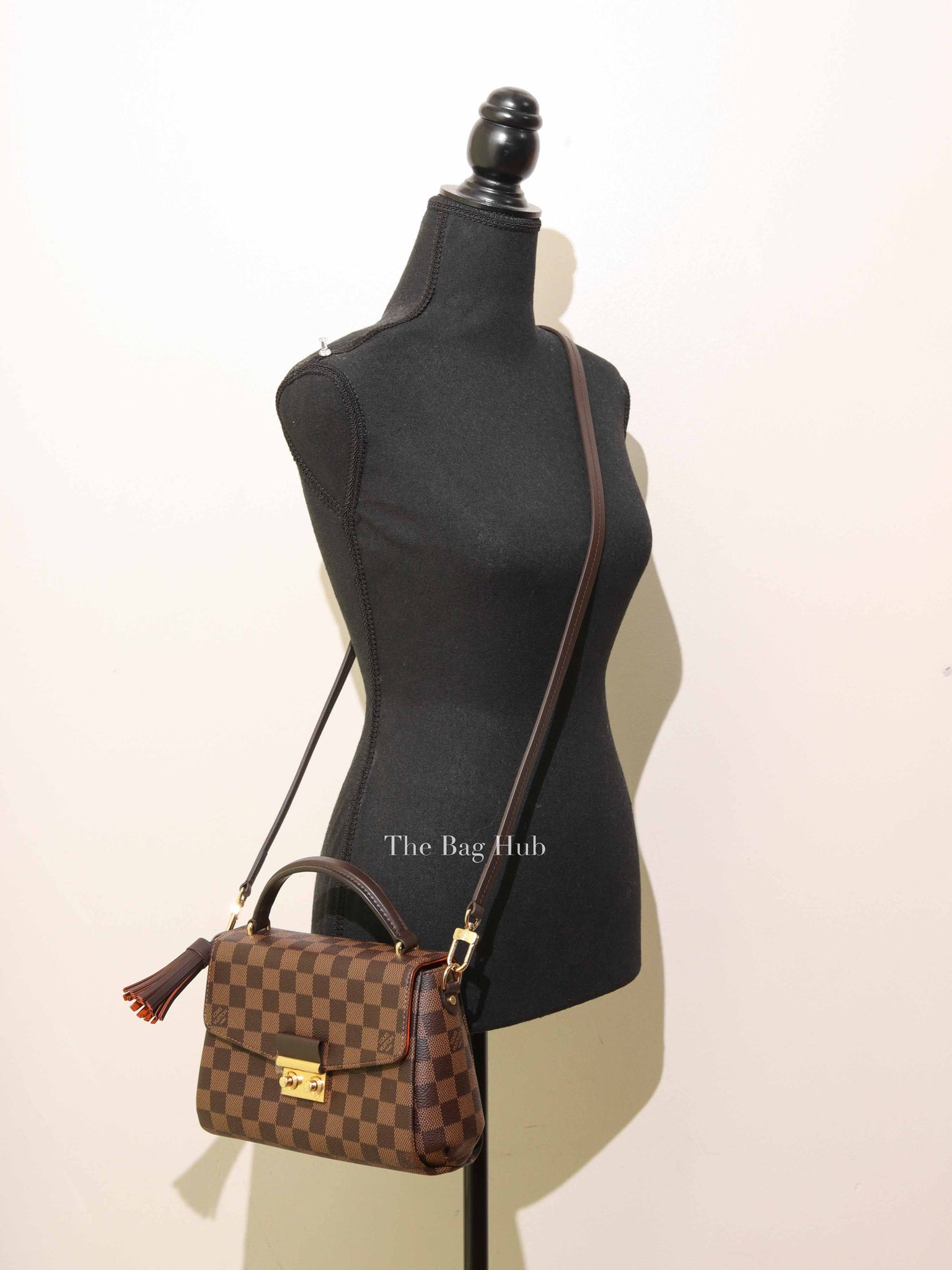 Louis Vuitton Damier Ebene Canvas Croisette Bag