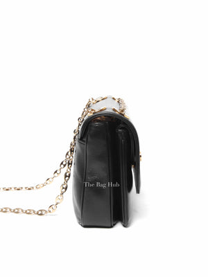 Gucci Black Leather Marina Shoulder Bag