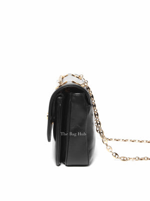 Gucci Black Leather Marina Shoulder Bag