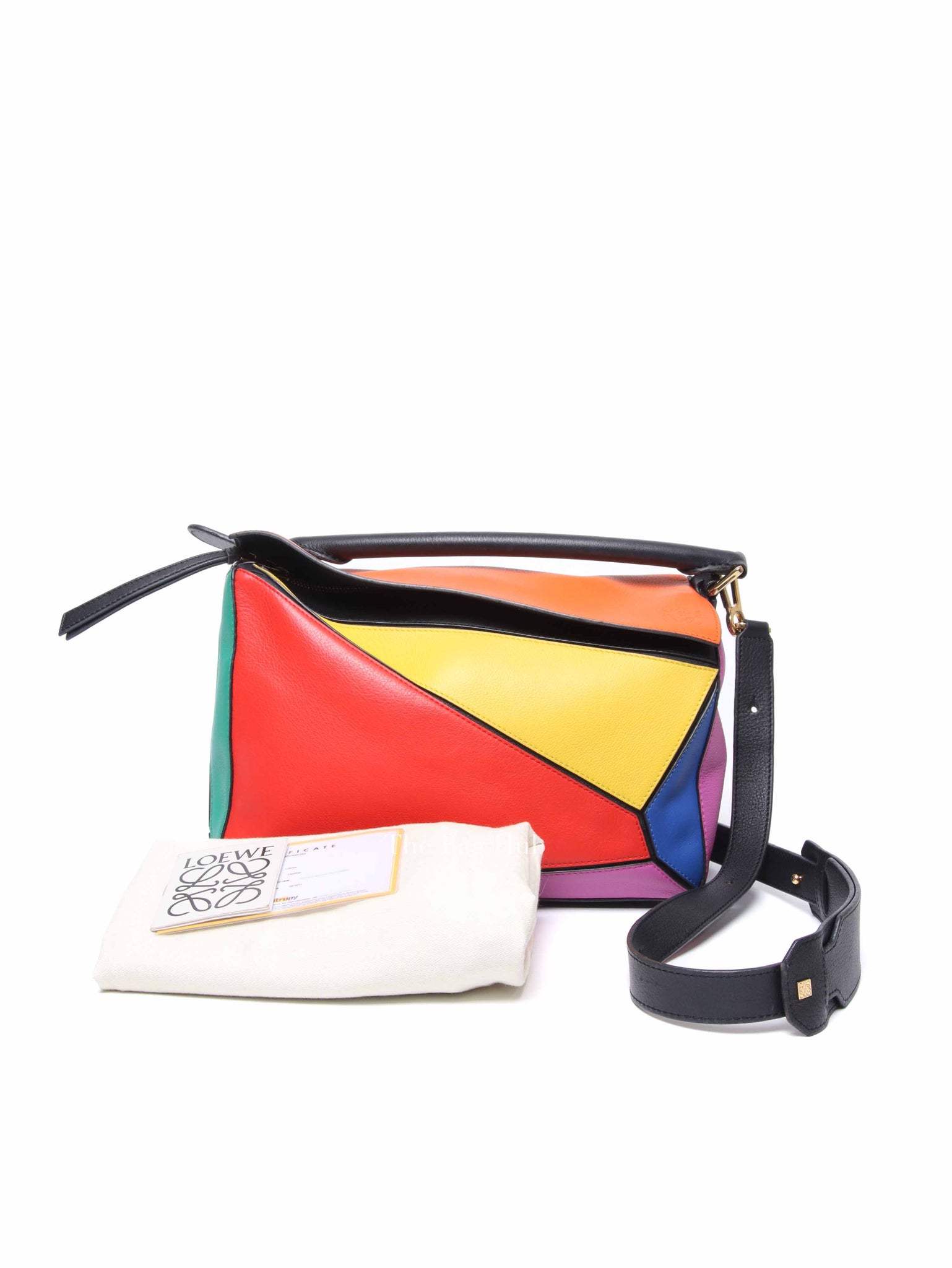 Loewe Multicolor Leather Rainbow Puzzle Medium Bag