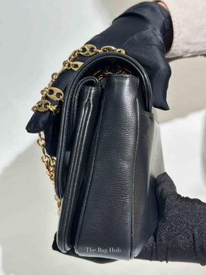 Gucci Black Leather Marina Shoulder Bag