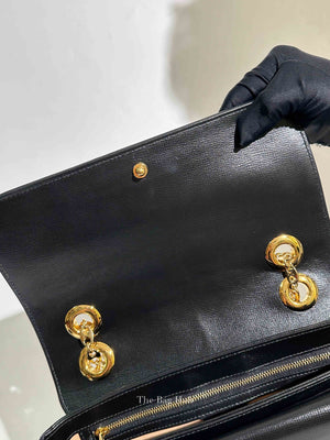 Gucci Black Leather Marina Shoulder Bag