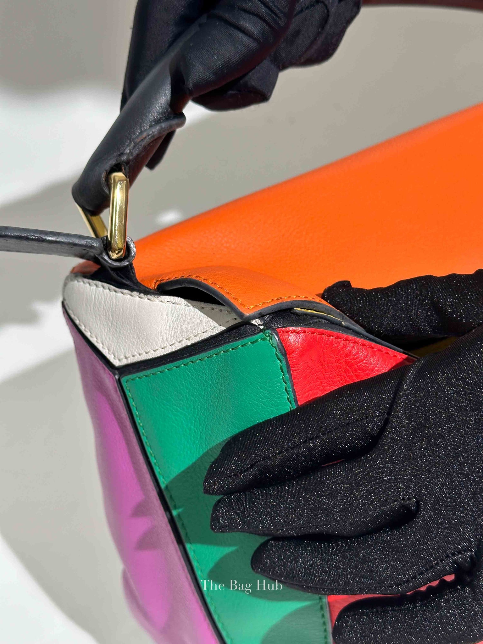 Loewe Multicolor Leather Rainbow Puzzle Medium Bag
