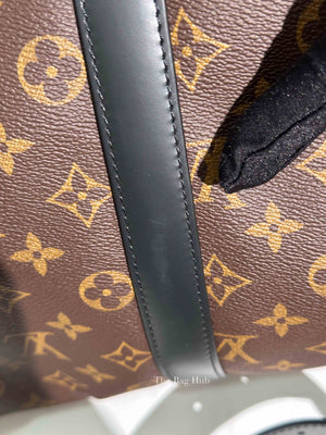 Louis Vuitton Monogram Canvas Macassar Keepall Bandouliere 45 Bag