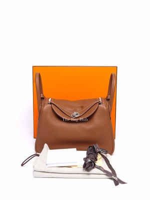 Hermes Gold Clemence Lindy 30 Bag PHW