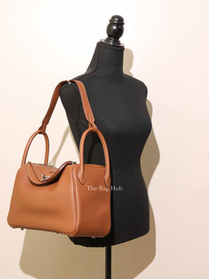 Hermes Gold Clemence Lindy 30 Bag PHW