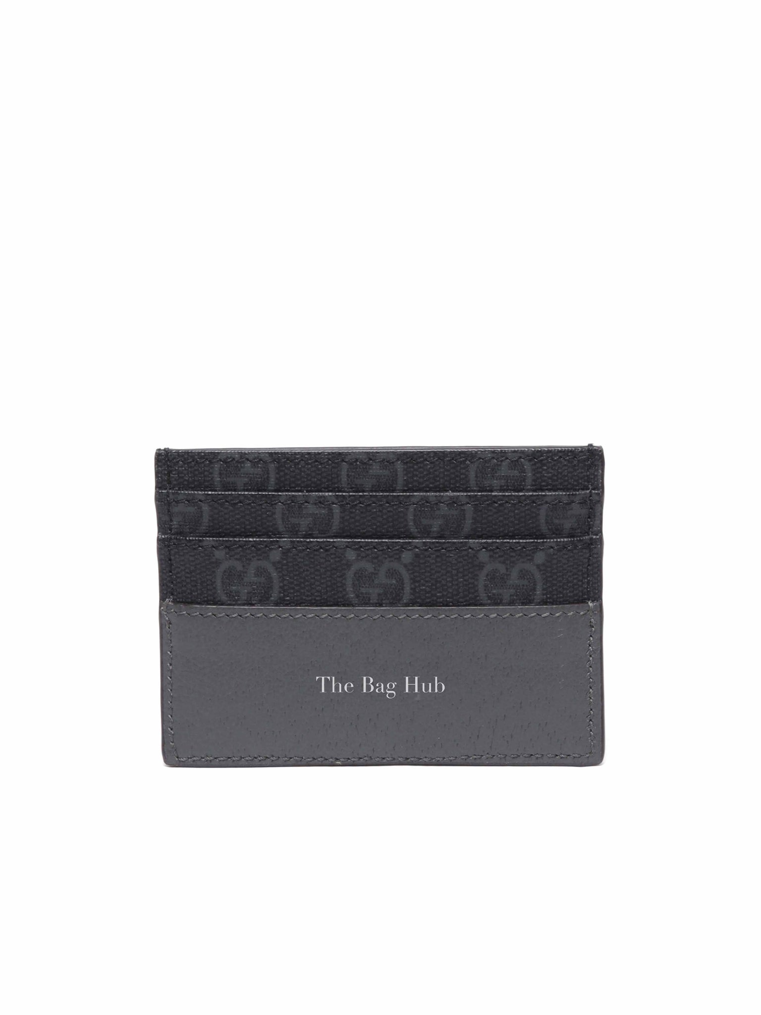 Gucci Black/Gray Cut-out Interlocking G Coin Wallet