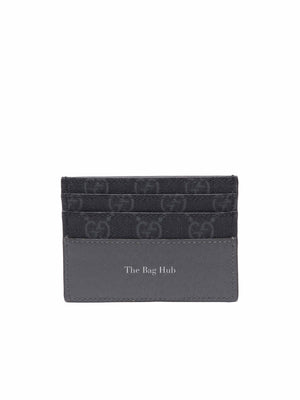 Gucci Black/Gray Cut-out Interlocking G Coin Wallet
