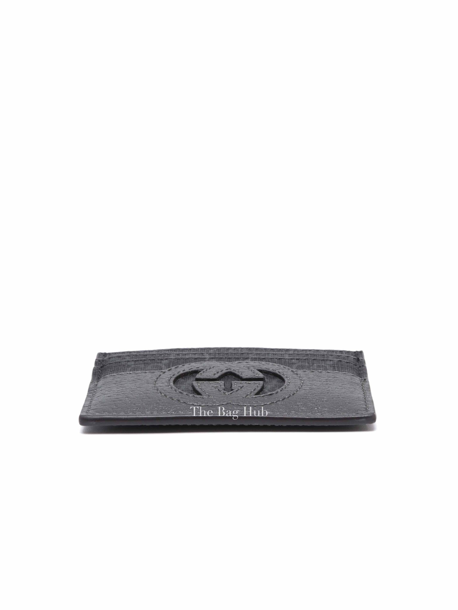 Gucci Black/Gray Cut-out Interlocking G Coin Wallet