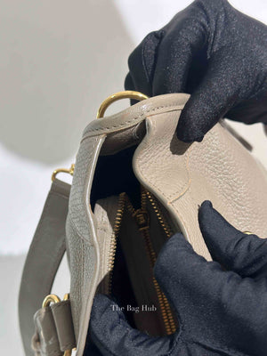 Balenciaga Gray Leather Metallic Edge City Bag GHW