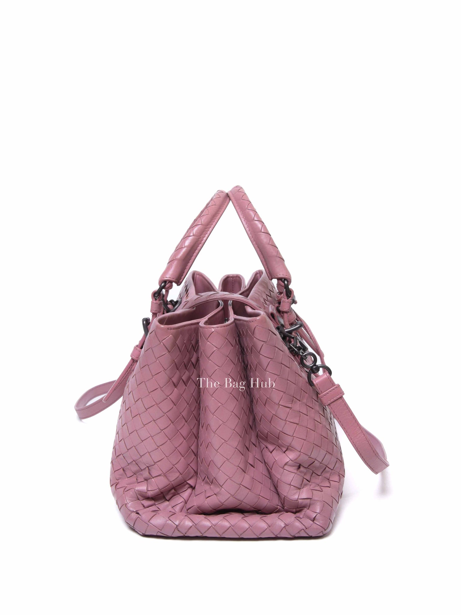 Bottega Veneta Old Rose Intrecciato Roma Small 2way Bag