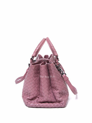 Bottega Veneta Old Rose Intrecciato Roma Small 2way Bag