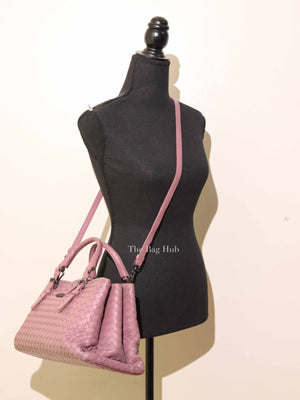 Bottega Veneta Old Rose Intrecciato Roma Small 2way Bag