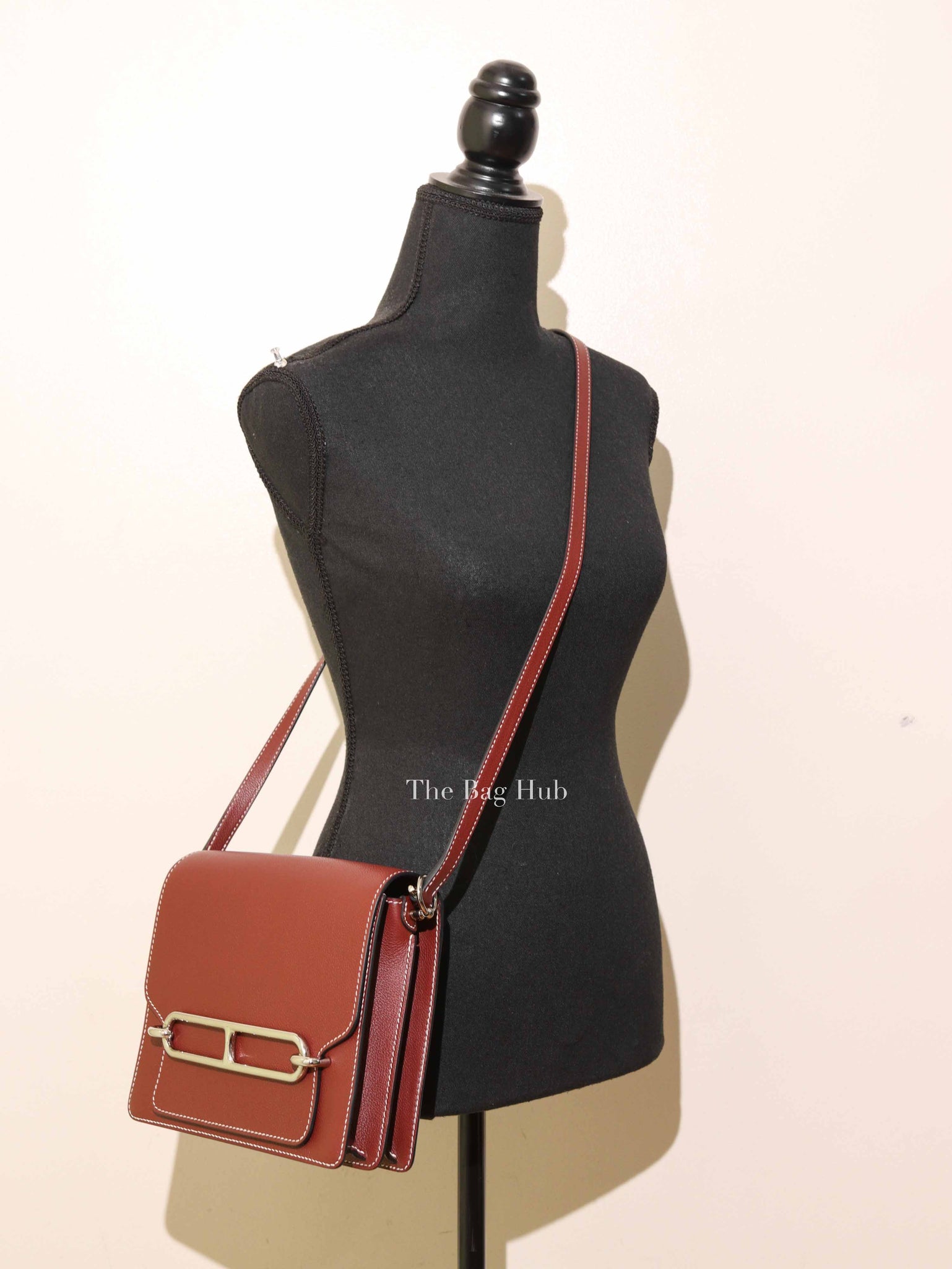 Hermes Rouge H Evercolor Sac Roulis 23 PHW